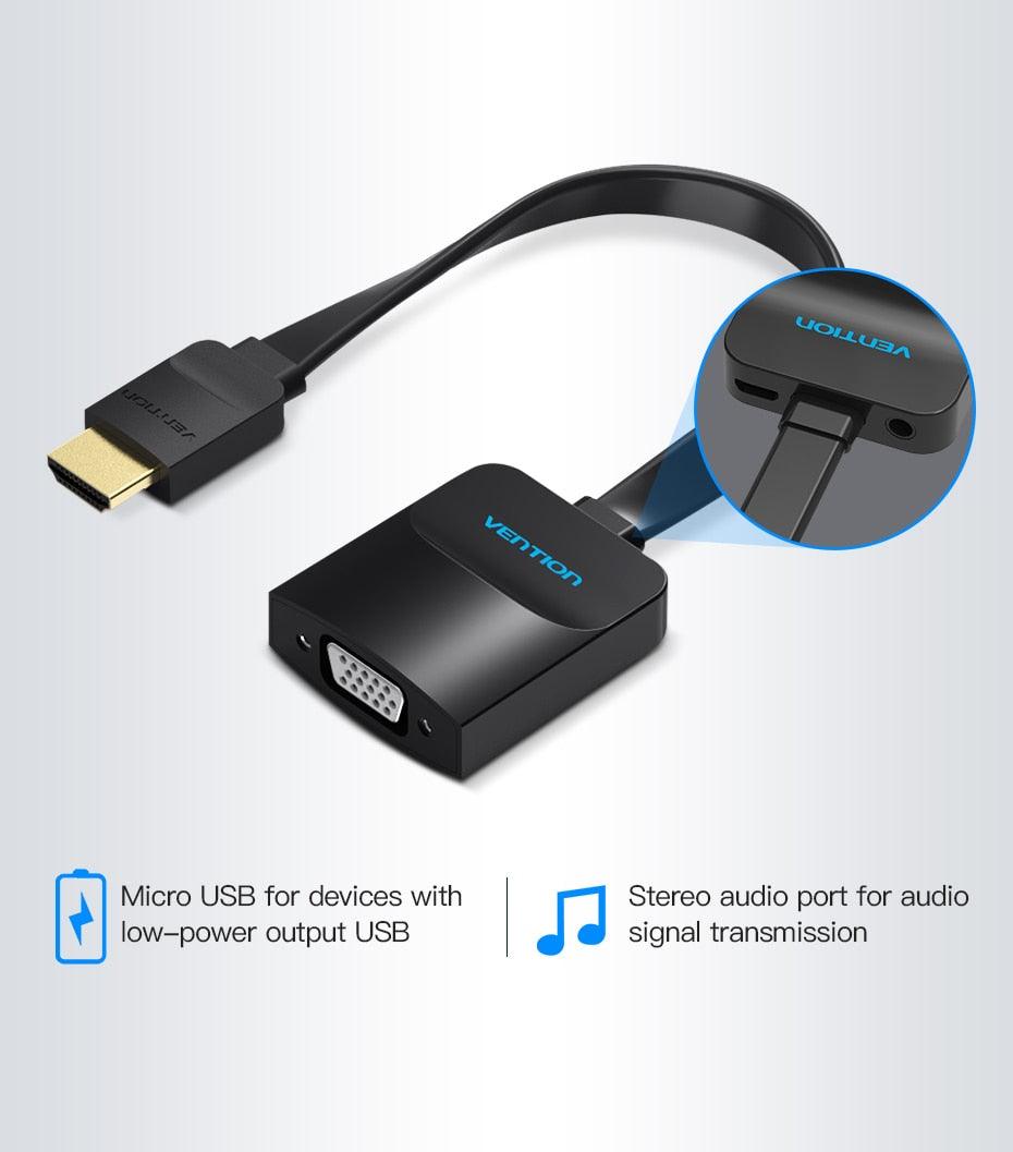 Adaptador HDMI a VGA Premium - Convertidor 1080p