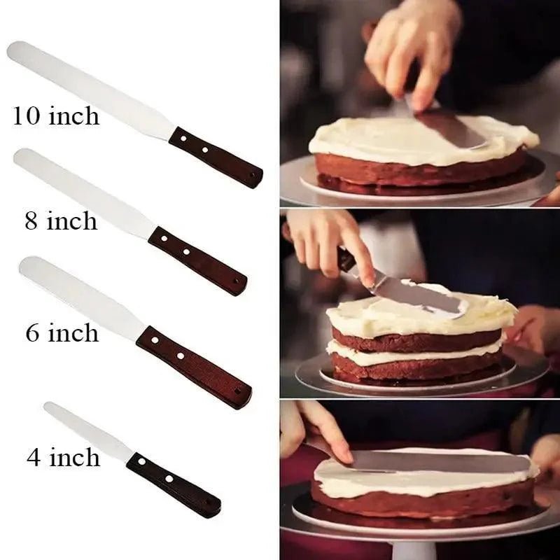 Premium Stainless Steel Cake Spatula Set for Perfect Icing