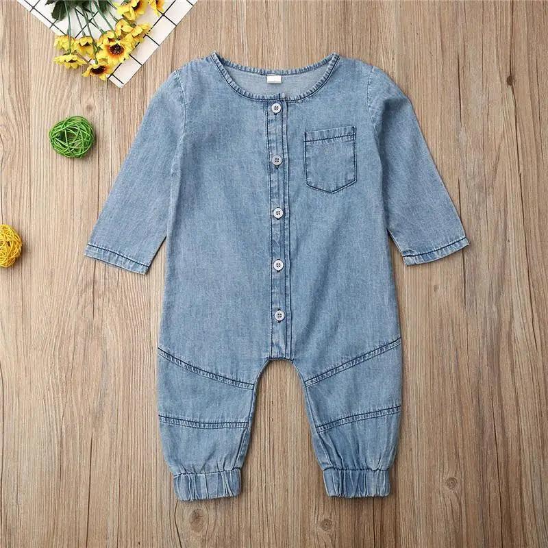 Mono de mezclilla suave para bebés - Elegante y cómodo