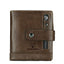 New Leather Wallet Crazy Horse Leather Zipper Buckle Wallet Leather Multifunctional Clutch - Korvel