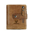 New Leather Wallet Crazy Horse Leather Zipper Buckle Wallet Leather Multifunctional Clutch - Korvel