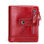 New Leather Wallet Crazy Horse Leather Zipper Buckle Wallet Leather Multifunctional Clutch - Korvel