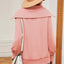 New long sleeved zipper lapel shawl pullover hoodie for women - Korvel