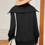 New long sleeved zipper lapel shawl pullover hoodie for women - Korvel
