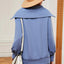 New long sleeved zipper lapel shawl pullover hoodie for women - Korvel