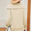 New long sleeved zipper lapel shawl pullover hoodie for women - Korvel