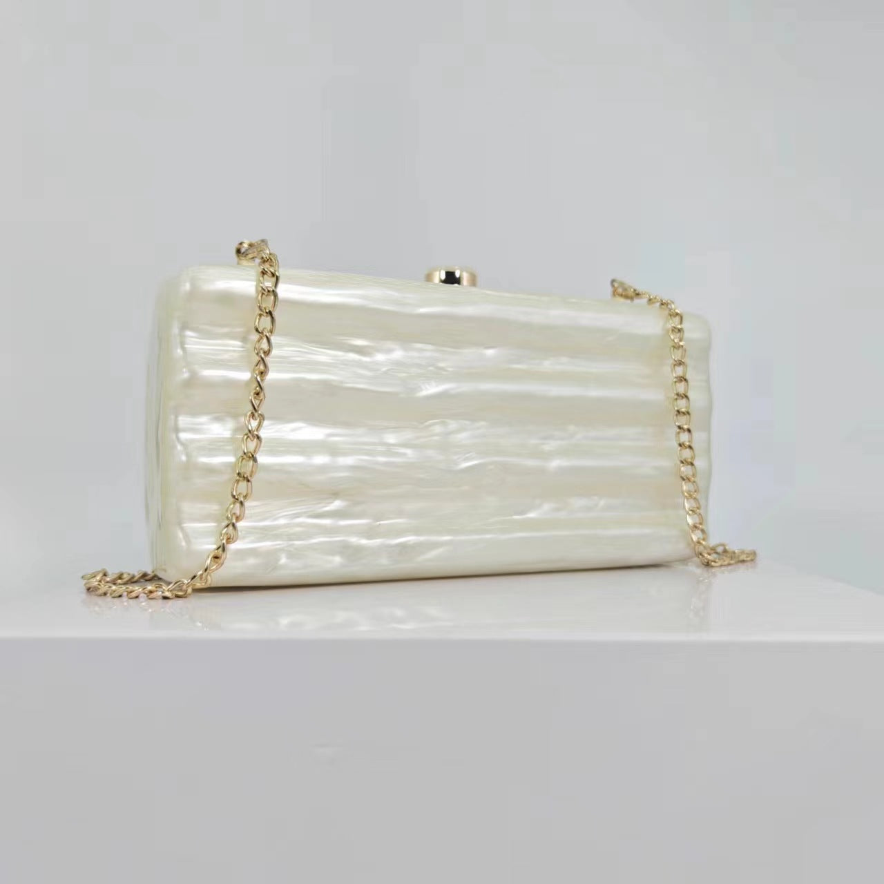 New luggage with acrylic personality, cute, simple, sweet, wedding banquet bag, one shoulder diagonal cross, fashionable woman - Korvel