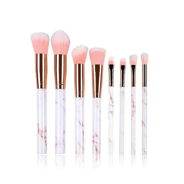 Luxurious 12/8/5-Piece Eye and Lip Makeup Brush Set with Comb and Sponge - Korvel