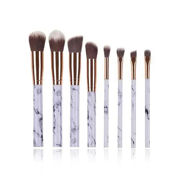 Luxurious 12/8/5-Piece Eye and Lip Makeup Brush Set with Comb and Sponge - Korvel