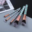 Luxurious 12/8/5-Piece Eye and Lip Makeup Brush Set with Comb and Sponge - Korvel