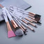 Luxurious 12/8/5-Piece Eye and Lip Makeup Brush Set with Comb and Sponge - Korvel