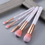 Luxurious 12/8/5-Piece Eye and Lip Makeup Brush Set with Comb and Sponge - Korvel