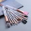 Luxurious 12/8/5-Piece Eye and Lip Makeup Brush Set with Comb and Sponge - Korvel