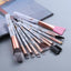 Luxurious 12/8/5-Piece Eye and Lip Makeup Brush Set with Comb and Sponge - Korvel