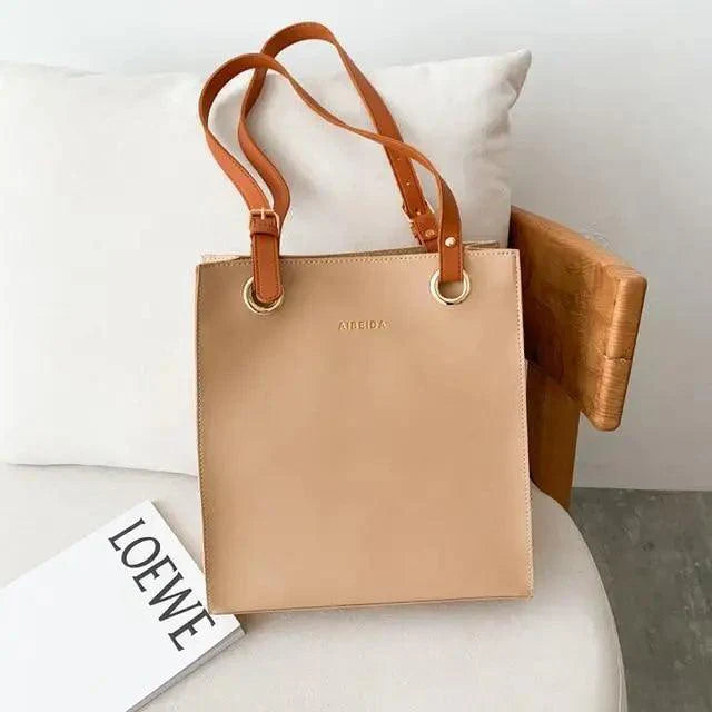 Bolso de Hombro de Cuero Retro de Lujo para Mujeres