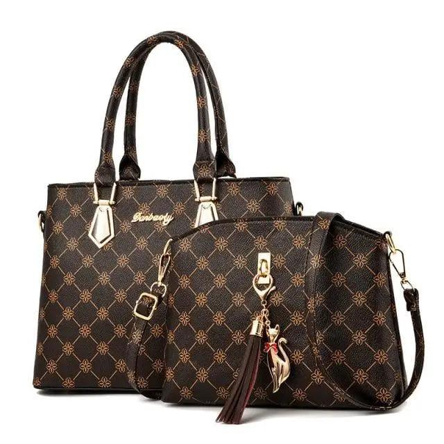 Ensemble de Sacs à Main en Cuir de Luxe - Ensemble de 2 Pièces Élégant