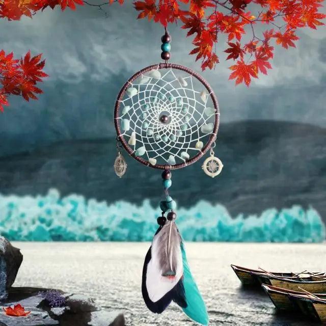 Atrapa Sueños de Plata Gris de Lujo - Decoración Elegante para el Hogar