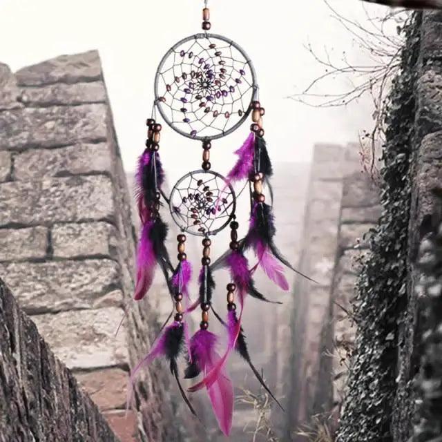 Atrapa Sueños de Plata Gris de Lujo - Decoración Elegante para el Hogar