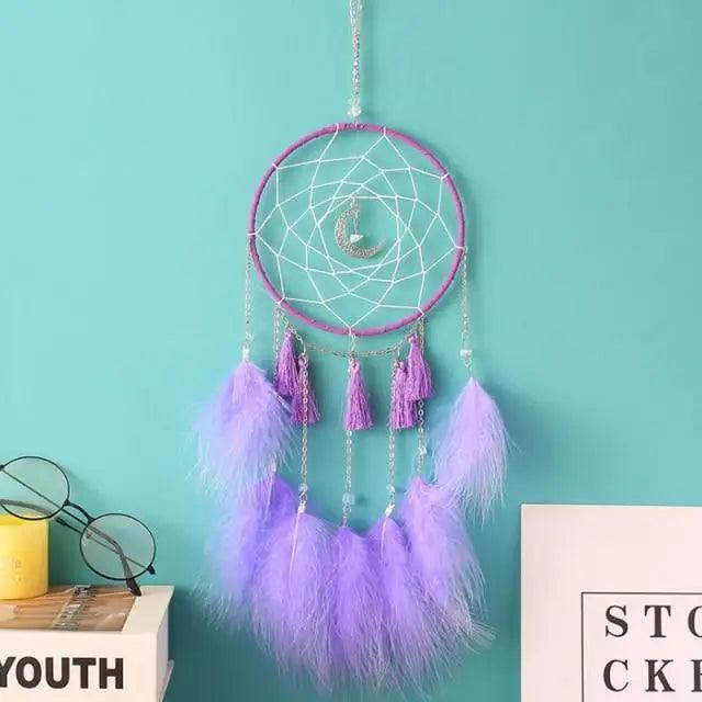 Atrapa Sueños de Plata Gris de Lujo - Decoración Elegante para el Hogar