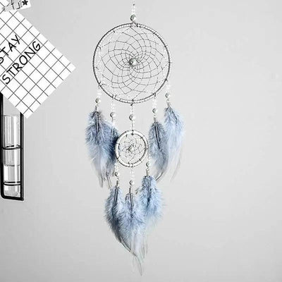 Luxury Silver Gray Dream Catcher - Elegant Home Decor