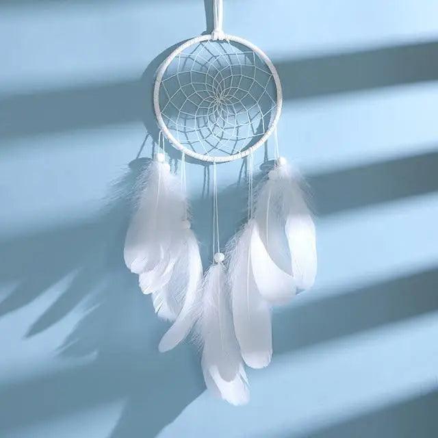 Atrapa Sueños de Plata Gris de Lujo - Decoración Elegante para el Hogar