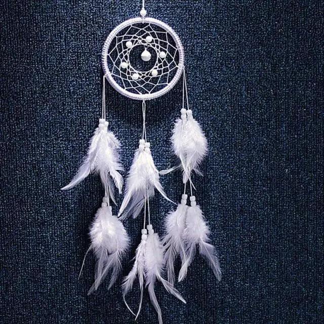 Atrapa Sueños de Plata Gris de Lujo - Decoración Elegante para el Hogar