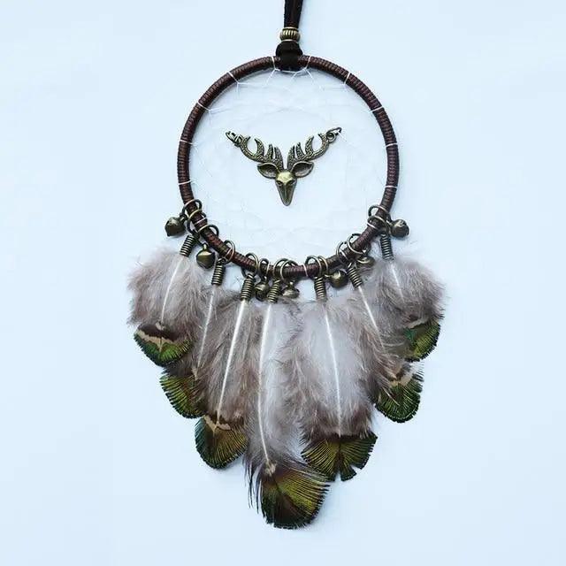 Atrapa Sueños de Plata Gris de Lujo - Decoración Elegante para el Hogar