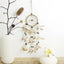 Atrapa Sueños de Plata Gris de Lujo - Decoración Elegante para el Hogar