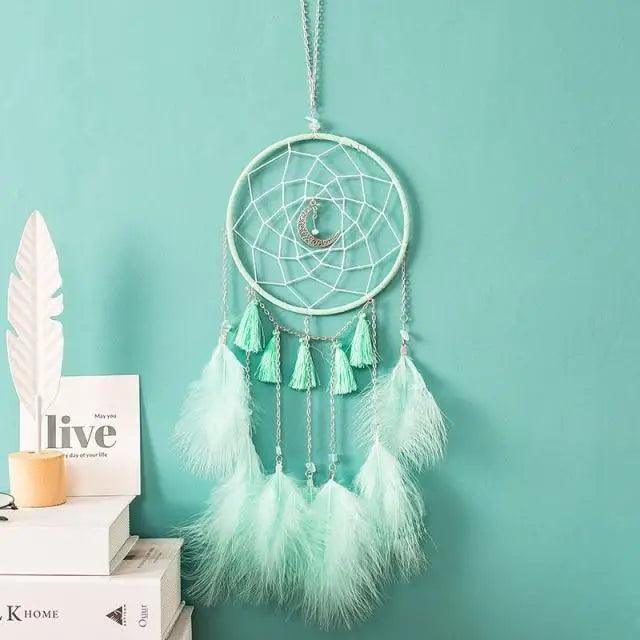 Atrapa Sueños de Plata Gris de Lujo - Decoración Elegante para el Hogar