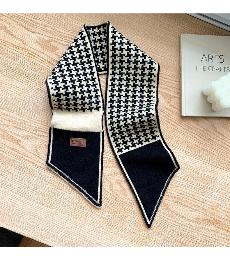Écharpe en Plaid Tricotée de Luxe pour Femmes