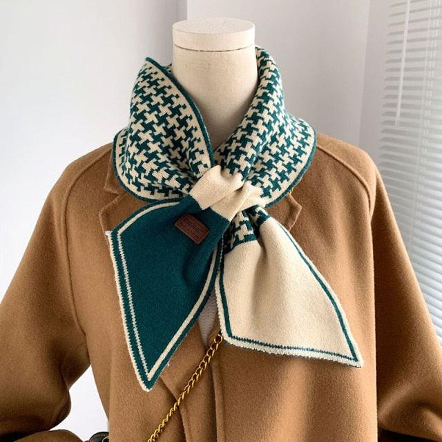 Écharpe en Plaid Tricotée de Luxe pour Femmes