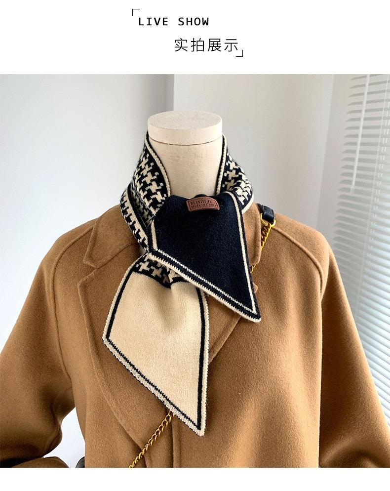 Écharpe en Plaid Tricotée de Luxe pour Femmes
