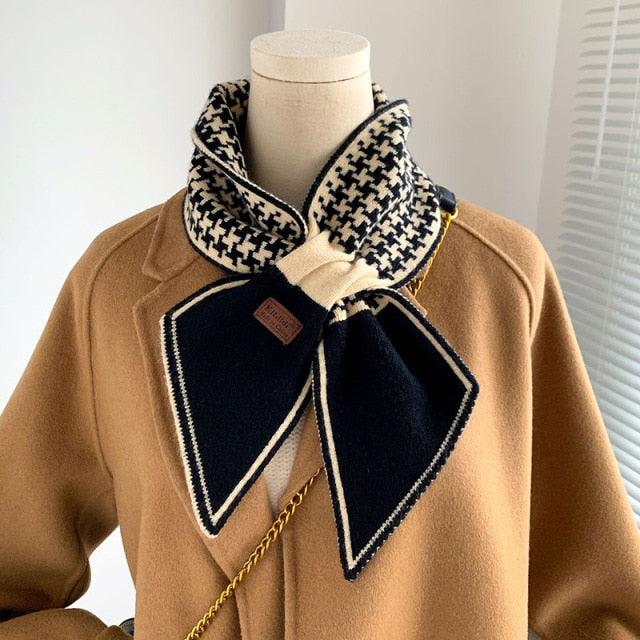 Écharpe en Plaid Tricotée de Luxe pour Femmes