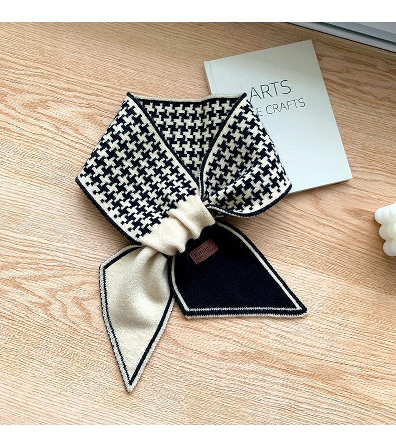 Écharpe en Plaid Tricotée de Luxe pour Femmes