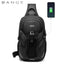 New Men's Summer Chest Bag Fashion Trend Atmospheric Business Messenger Bag All-Match USB Shoulder Bag - Korvel