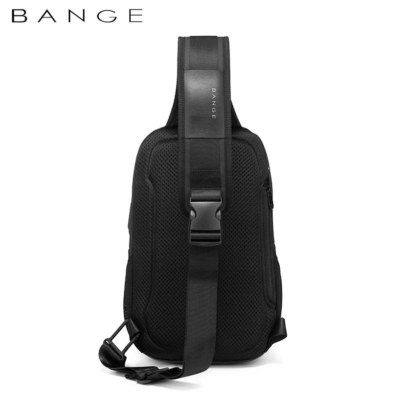 New Men's Summer Chest Bag Fashion Trend Atmospheric Business Messenger Bag All-Match USB Shoulder Bag - Korvel