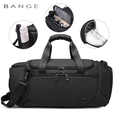New Men's Travel Leisure Fitness Bag Multi-Functional Outdoor Diagonal Bag Dry And Wet Separation Handbag - Korvel