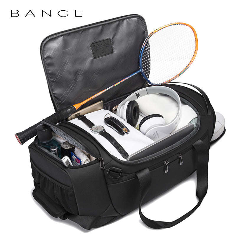 New Men's Travel Leisure Fitness Bag Multi-Functional Outdoor Diagonal Bag Dry And Wet Separation Handbag - Korvel