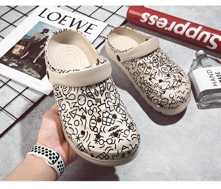 Sandales d'été pour hommes avec soutien de la voûte plantaire et design à enfiler