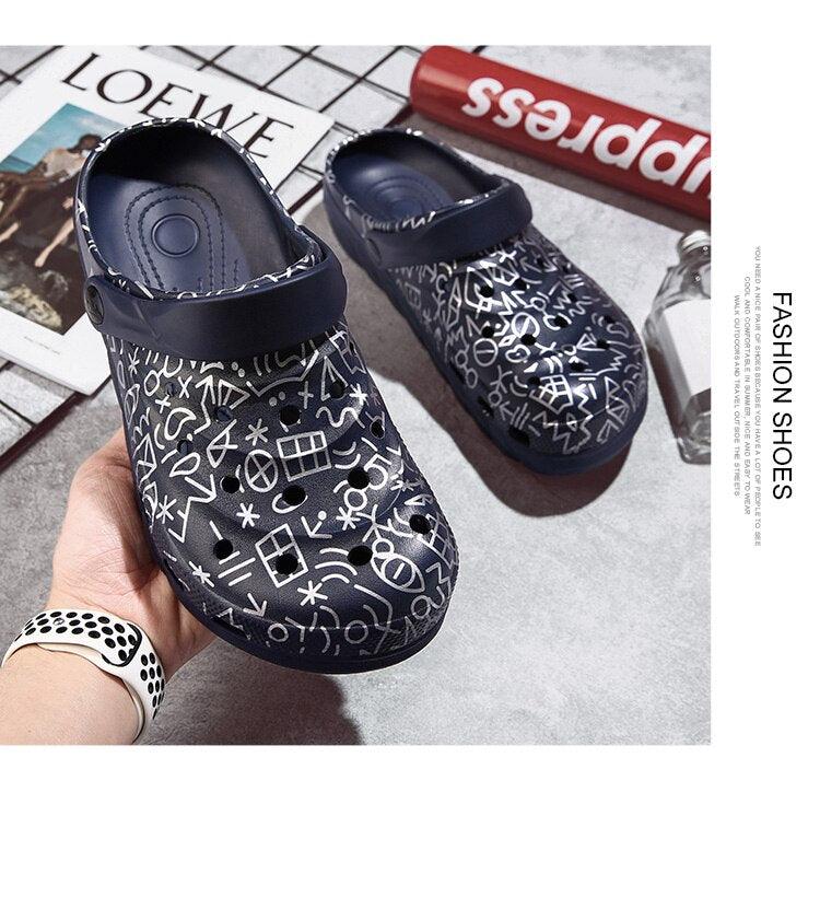 Sandales d'été pour hommes avec soutien de la voûte plantaire et design à enfiler
