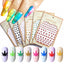 Mixed Acrylic Nail Art Stickers - Unique Leaf Designs