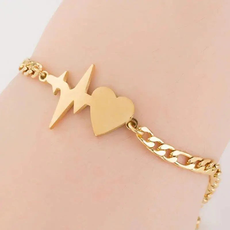 Elegant Stainless Steel Butterfly & Elephant Bracelet for Women