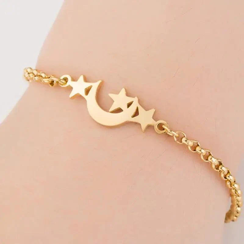 Elegant Stainless Steel Butterfly & Elephant Bracelet for Women