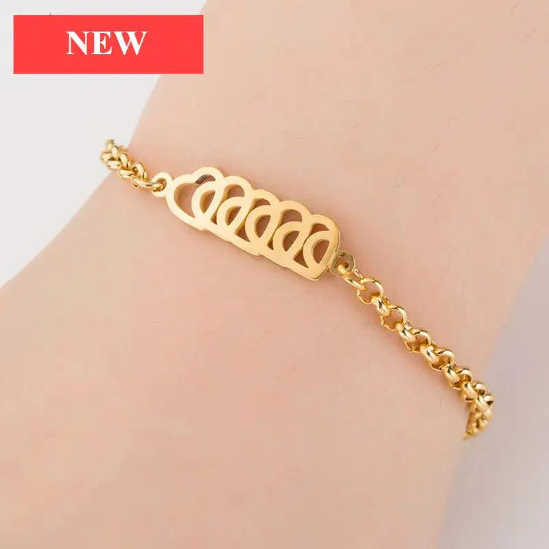Elegant Stainless Steel Butterfly & Elephant Bracelet for Women