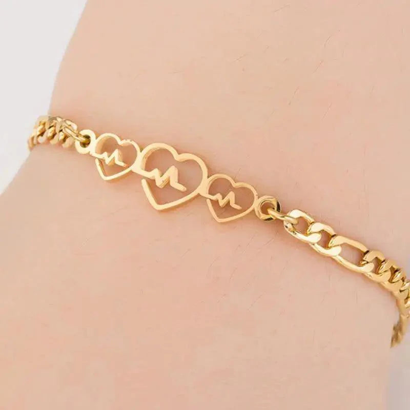 Elegant Stainless Steel Butterfly & Elephant Bracelet for Women