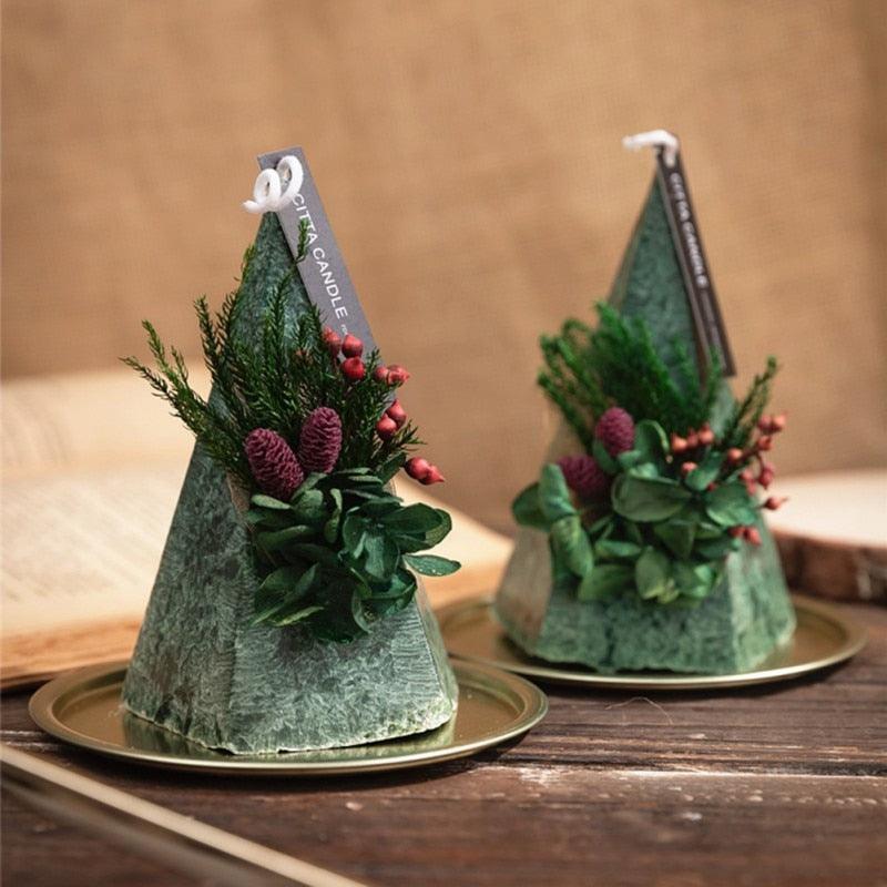 Vela Aromática de Árbol de Navidad Nórdico - Decoración Navideña Premium