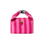 New Pink Striped Strawberry Cat Insulated Cute Lunch Handbag  Large Capacity Folding Roll Bento Bag Picnic Food Fresh Cooler Bag - Korvel