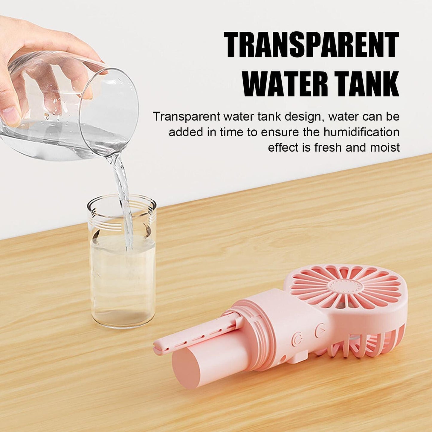 Portable USB Rechargeable Handheld Misting Fan