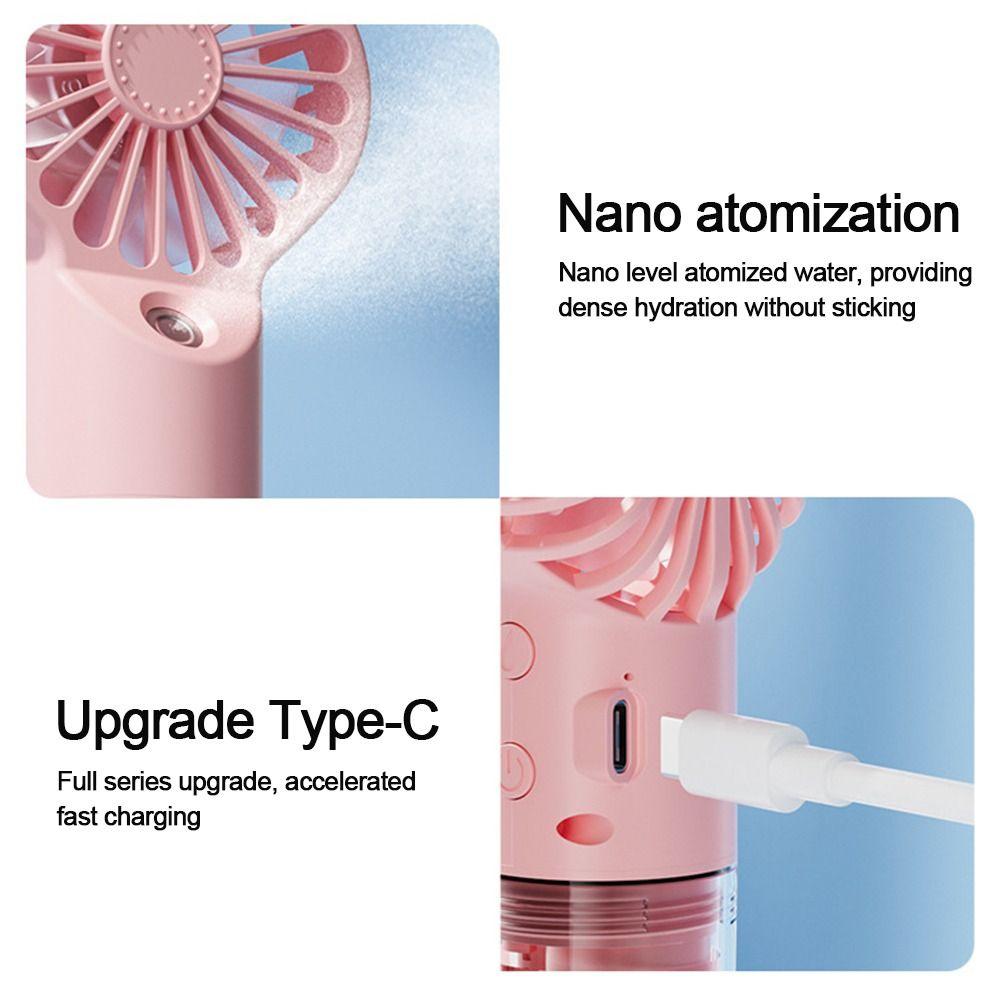 Portable USB Rechargeable Handheld Misting Fan