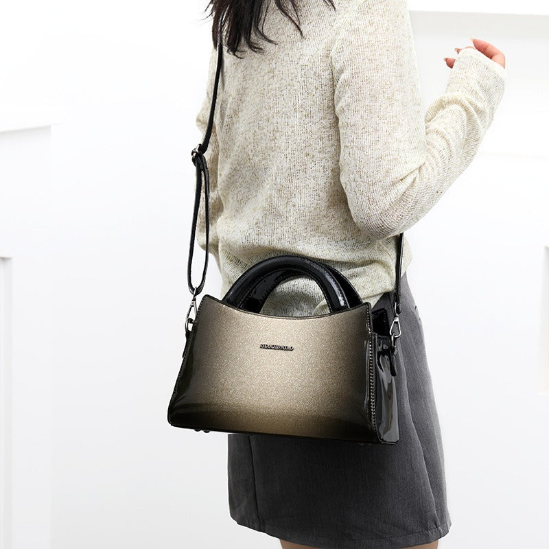Elegant PU Leather Messenger Bag - Casual Shoulder Bag
